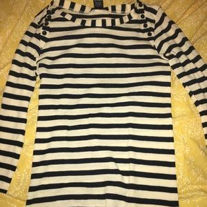 BLACK AND CREAM STRIPED SHIRT - FILIPPA K